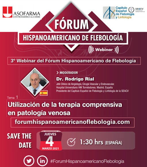 Tercera Webinar del Fórum Hispanoamericano de Flebología.