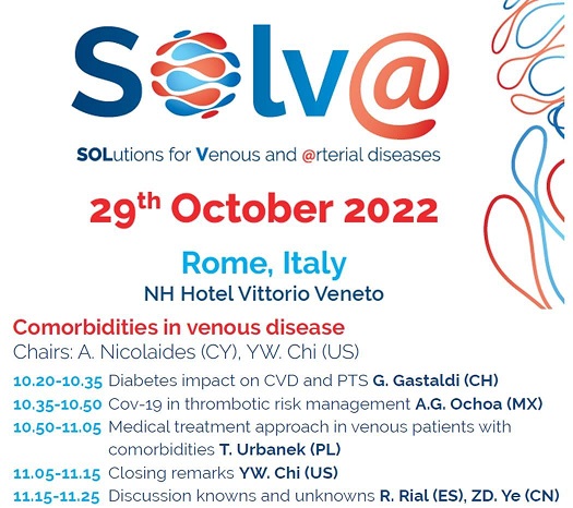 SOLVA, Roma 2022.    Solutions for venous and arterial diseases .